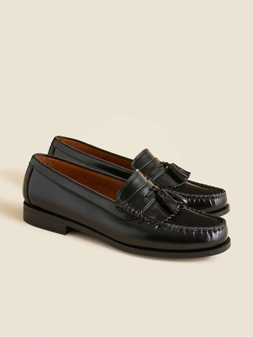 J. CREW Camden kiltie tassel loafers with rubber soles in Black Size 10 M CO578